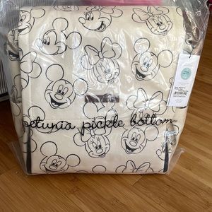 NWT!! Petunia Pickle Bottom Sketchbook Mickey & Minnie Boxy - Diaper Bag